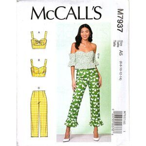 McCall's M7937 Misses 6 to 14 Semi Fitted Top and Pants Uncut Sewing Pattern New